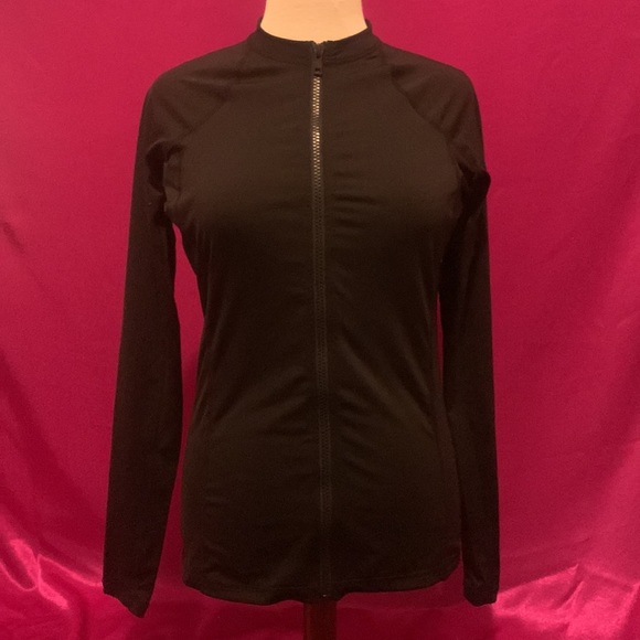 Hurley size small long sleeve spandex zip up top like new condition - Picture 2 of 4